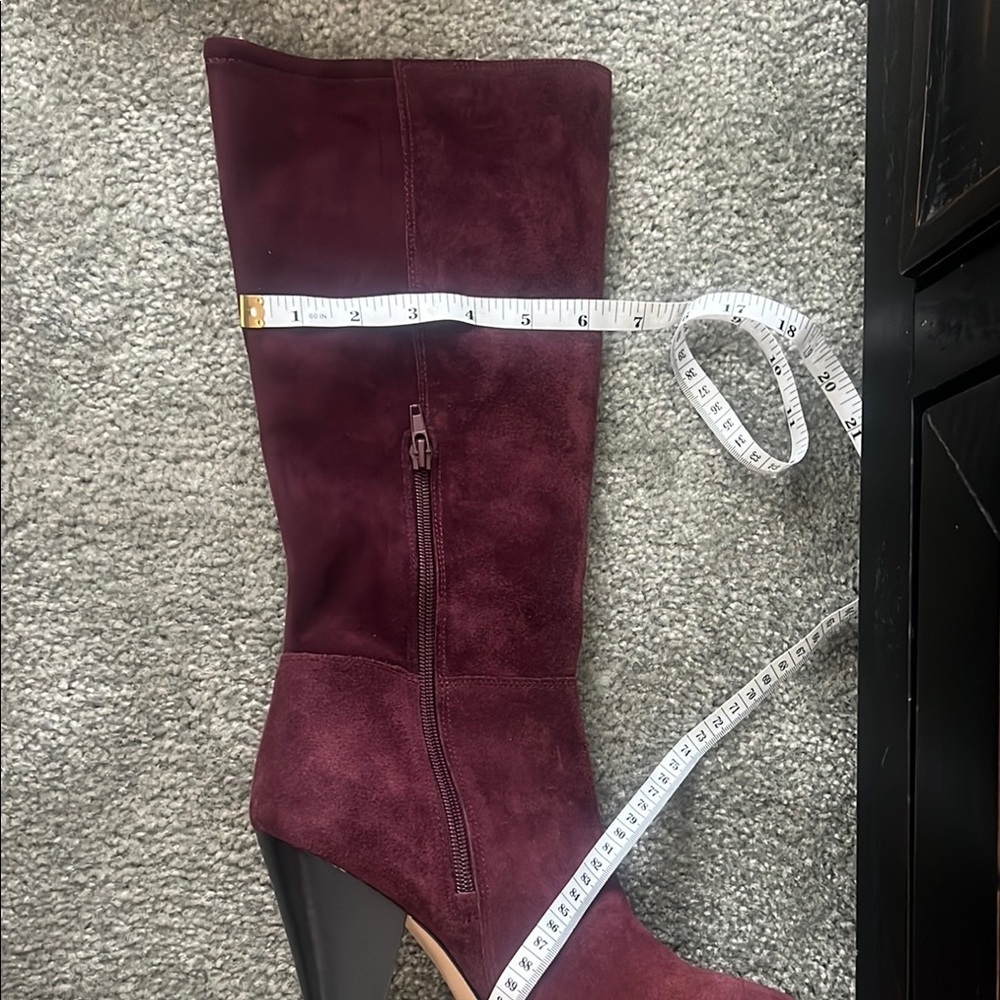 Vince Camuto Burgundy Knee-High Boots - Picture 14 of 16